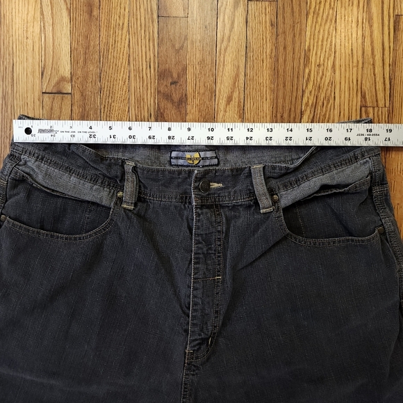 WU WEAR Mens Vintage Denim Jean Shorts Size 40 WU Tang 90s Y2K - Picture 6 of 8